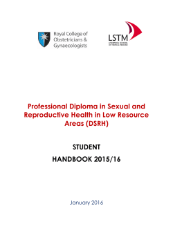 Professional Diploma in Sexual and Reproductive Health in Low
