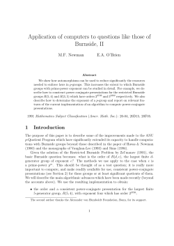 Application of computers to questions like those of Burnside, II