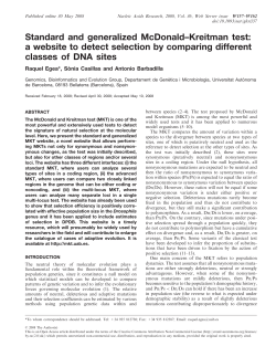 Standard and generalized McDonald&ndash;Kreitman test: a website to