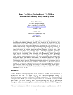 Drag Coefficient Variability at 175
