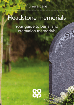 Headstone memorials - Co