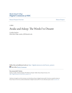 Awake and Asleep: The Words I`ve Dreamt