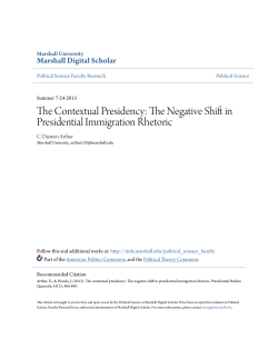 The Contextual Presidency: The Negative Shift in Presidential