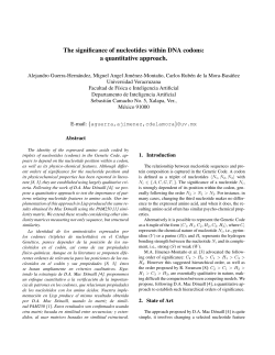 The significance of nucleotides within DNA codons