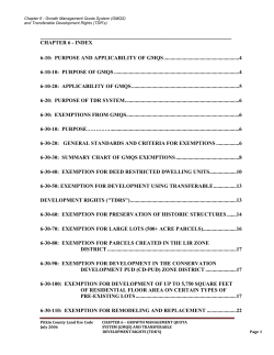 CHAPTER 6: GROWTH MANAGEMENT QUOTA SYSTEM (GMQS