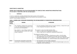DIRECTORATE: MARKETING NORMS AND STANDARDS FOR