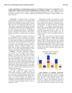 anion chemistry and microorganisms play important roles in