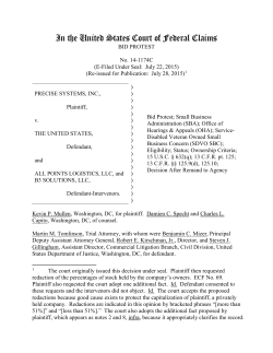 Precise Systems, Inc. v. United States