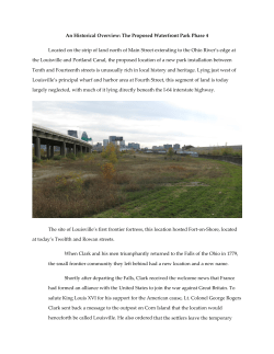Phase IV Site History - Louisville Waterfront Park