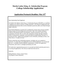 Martin Luther King, Jr - Zion Church Ministries