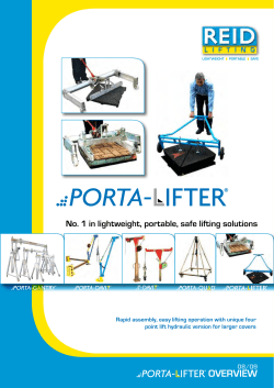 PORTA-LIFTER WLL 200-300KG Product Overview