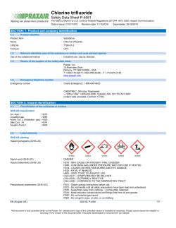 Chlorine Trifluoride ClF3 Safety Data Sheet SDS P4581