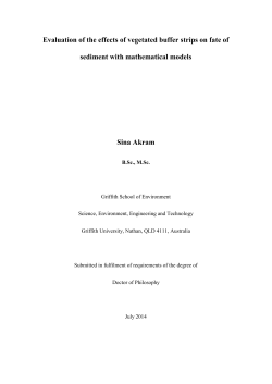 Evaluation of the effects of vegetated buffer strips