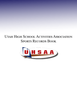 Utah High School Activities Association Sports Records Book