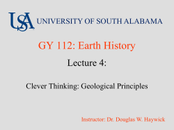 GY 112: Earth History - University of South Alabama