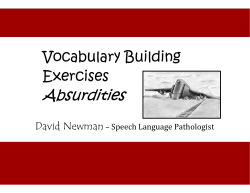 Absurdities - Speech