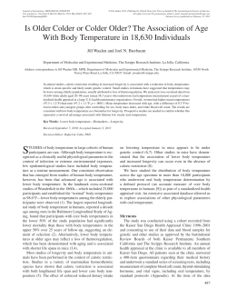 Is Older Colder or Colder Older? The Association of Age With Body
