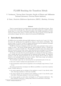 FLASH Reaching the Transition Metals - DESY