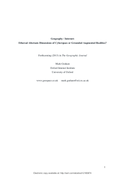 Ethereal Alternate Dimensions of Cyberspace or Grounded