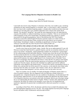 The Language Barriers Hispanics Encounter in Health Care