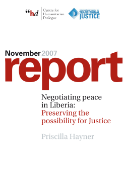 Negotiating peace in Liberia - The International Center for