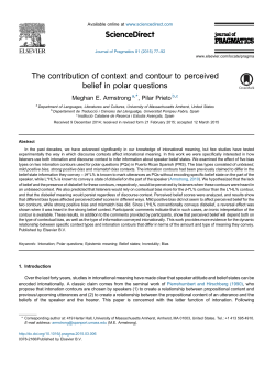The contribution of context and contour to perceived belief in polar
