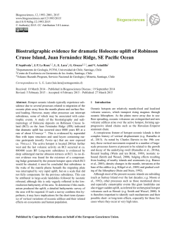 Biostratigraphic evidence for dramatic Holocene