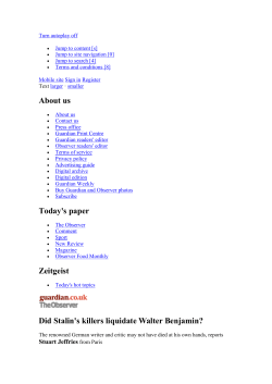 About us Today`s paper Zeitgeist Did Stalin`s killers liquidate Walter