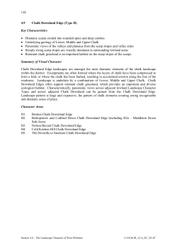 138 4.9 Chalk Downland Edge (Type H) Key Characteristics