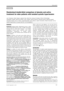 Randomised double-blind comparison of placebo and active