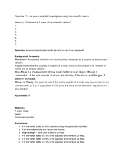 -​Mass is a measurement of how much matter is in an object. Mass