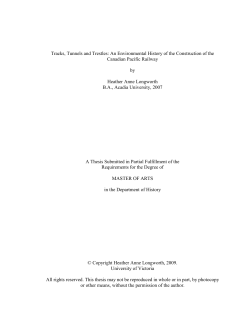 Tracks, Tunnels and Trestles: An Environmental History of the