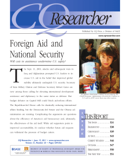 Foreign Aid and National Security - Center for Health and Gender