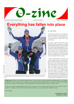 Everything has fallen into place - International Orienteering Federation