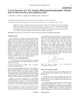 Crystal Structure of a New Organic Dihydrogenmonophosphate