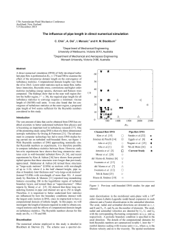 The influence of pipe length in direct numerical simulation