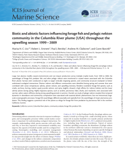 Biotic and abiotic factors influencing forage fish and
