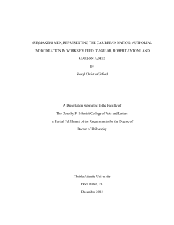 (re)making men, representing the caribbean nation: authorial
