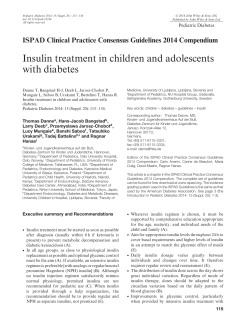 Insulin treatment in children and adolescents with
