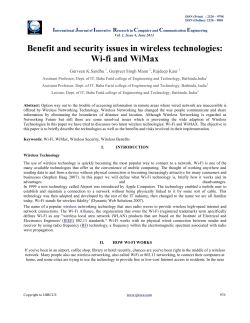 Benefit and security issues in wireless technologies: Wi