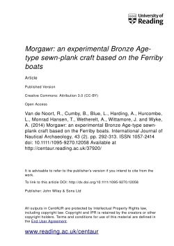 Morgawr: an experimental Bronze Agetype sewnplank craft based