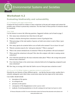 Environmental Systems and Societies