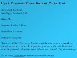 Hawk Mountain Treks: River of Rocks Trail