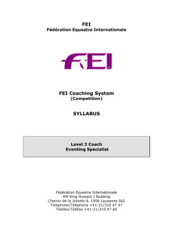 Syllabus Level 3 Eventing
