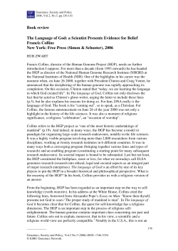 Book review The Language of God: a Scientist Presents Evidence