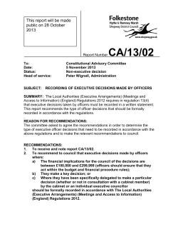 rcac20131023 Executive officer decisions PDF 126 KB