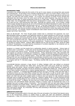 Munitions Created by Dr Katherine Storr Page 1 of 13 Created on 02