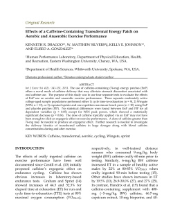 Effects of a Caffeine-Containing Transdermal Energy Patch on