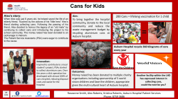 200 Cans = lifelong vaccination for 1 child