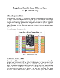 Beaglebone Black Rev A Starter Guide